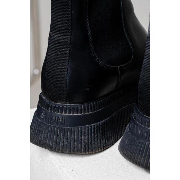 Ganni Black Chunky Creeper Boots - Picture 5 of 7